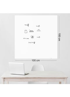 Smart Paper - 100x100 Cm White, Buy 1, Get 1 Gift, Practical, Useful, Write and Erase Blackboard