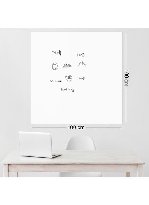 Smart Paper - 100x100 Cm White, Buy 1, Get 1 Gift, Practical, Useful, Write and Erase Blackboard