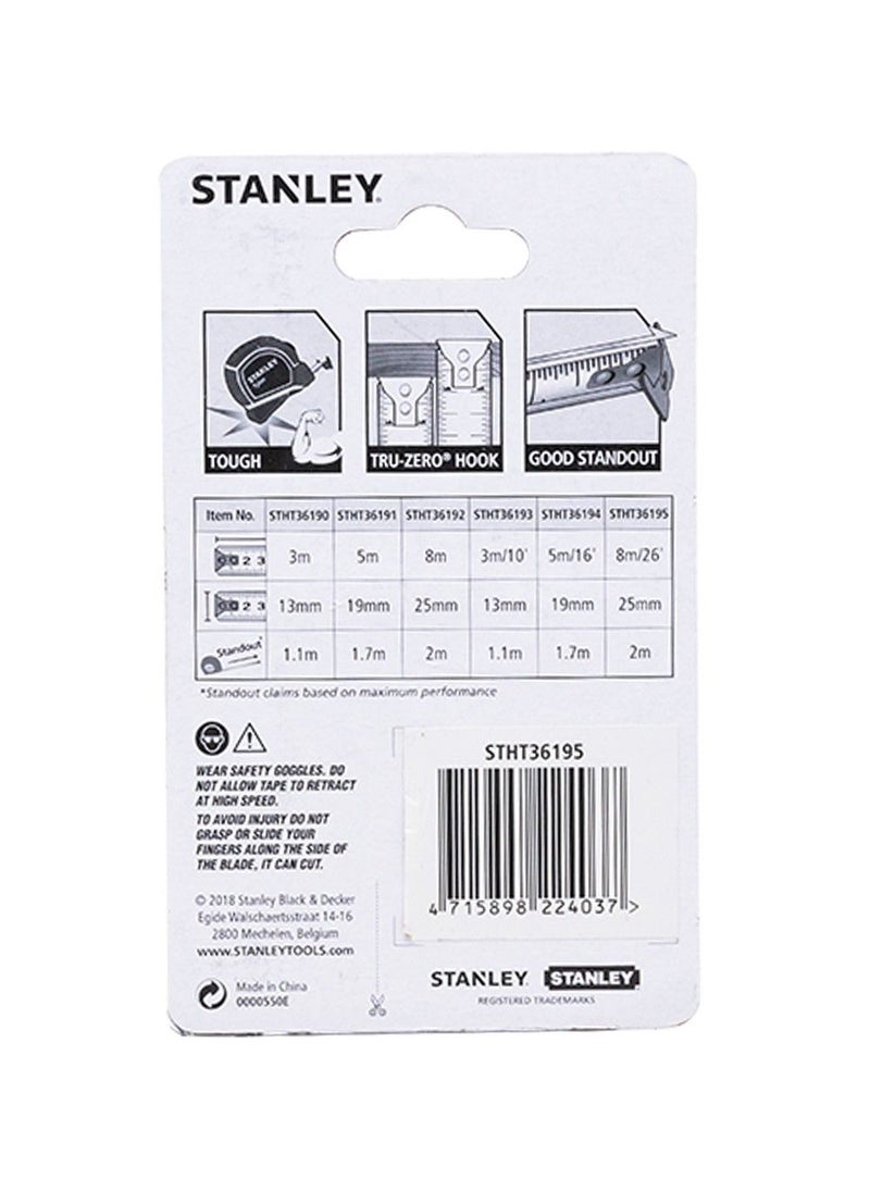 Stanley Measuring Tape 8 Meter - pzsku/ZFD7BBA414162E6550683Z/45/_/1666107731/5ca1651f-d448-4548-b689-9ab25b5090de