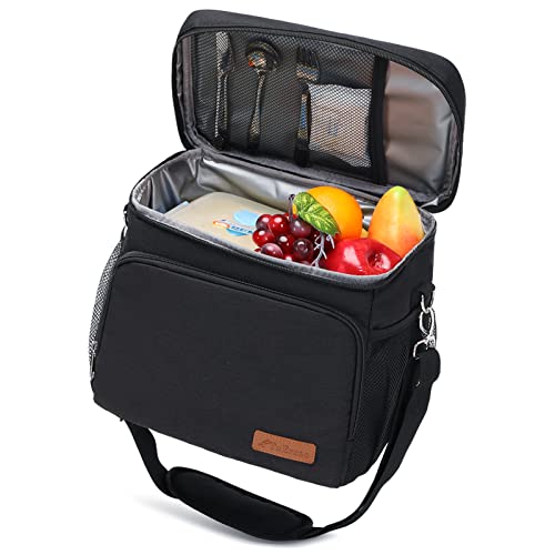 TuErCao Soft Cooler Bag Insulated Leakproof Portable Collapsible Small Ice Chest for Beach Picnic Camping Travel for Car Road Trips, Lunch Box Cooler for Men Work Hieleras para Trabajo, Black - Image 1