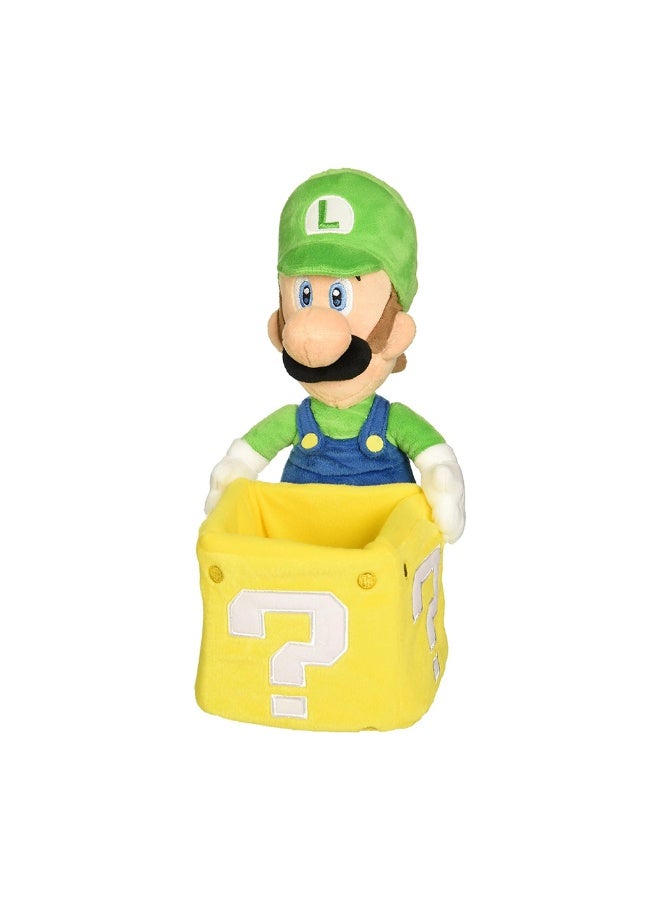 Super Mario Luigi Mario with Coin Box Plush Toy (25 cm) - Image 1