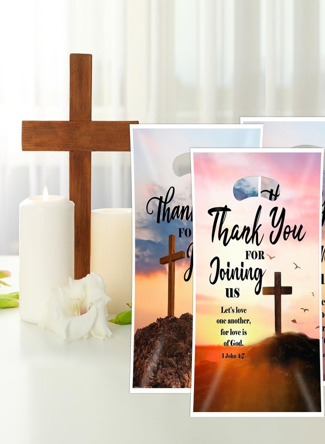 FUULOXE 100 Pcs Welcome to Our Church Gift BagsThank You for Joining Us Gift Pockets Religious Cross Goody Treat Bags with Handles for Jesus Birthday Sunday School Baptism Guest Decorations - Image 5