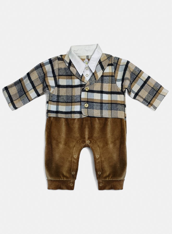 BabyShoora Baby Unisex Velvet Winter Bodysuit - Image 1