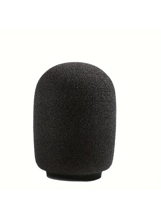 One Black Sponge Cover Microphone Windscreen Anti Noise Blowout Washable Durable Studio - Image 1