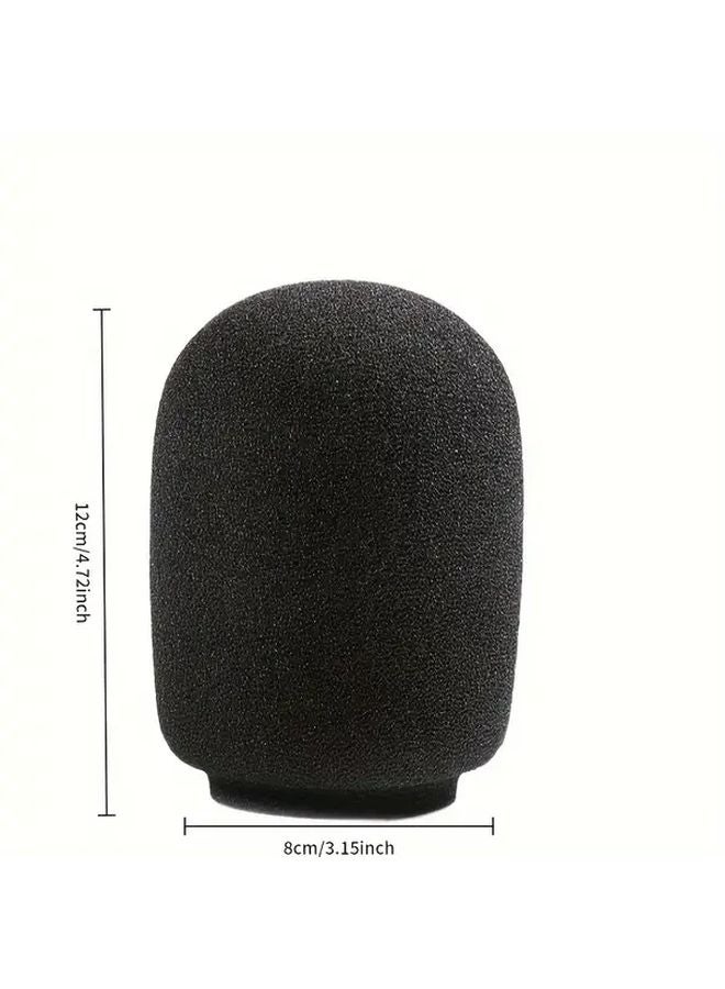 One Black Sponge Cover Microphone Windscreen Anti Noise Blowout Washable Durable Studio - Image 2