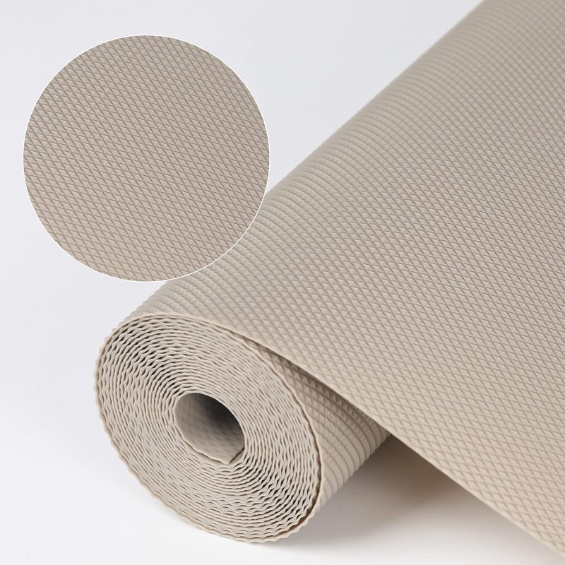 Crasts Multipurpose Super Strong EVA AntiSlip Kitchen Mats for Cupboard Washable Shelf Liners for Kitchen Shelves Cabinet Placemats Khaki 45W x 500L cm 5L m - Image 1