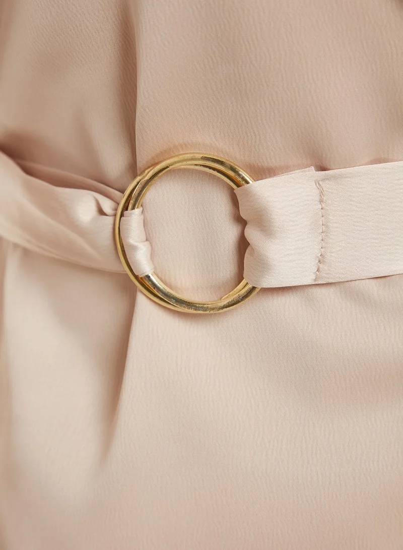 trendyol Belted Lapell Collar Shirt