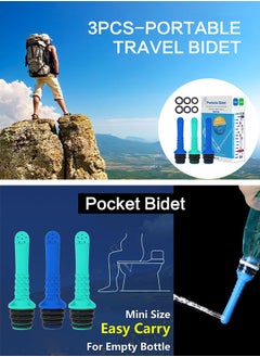 Xoopla 3PCS Portable Bidet for Outdoor Travel Toilet,Bidet Pipe for Toilet,Travel Bidet Spray,  for Women Care Baby Cleaning, And Compatible with Most Bottles or Washing,Outdoor Camping  - Image 2