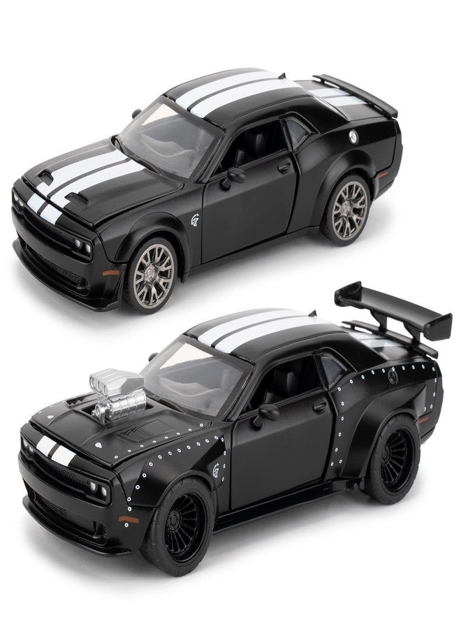 LOVEPOSELY 1:36 Take Apart Assembled Car Model for 2022 Dodge Challenger SRT Hellcat Diecast Toy, DIY Zinc Alloy Vehicle Toy Kit Educational Building Toys Cars Birthday Gift for Children (Black) - Image 2