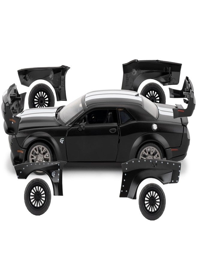 LOVEPOSELY 1:36 Take Apart Assembled Car Model for 2022 Dodge Challenger SRT Hellcat Diecast Toy, DIY Zinc Alloy Vehicle Toy Kit Educational Building Toys Cars Birthday Gift for Children (Black) - Image 5