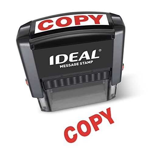 IDEAL Self Inking Stamp – Copy – Red Ink, Impression Size 9/16” x 1-1/2” - Image 1