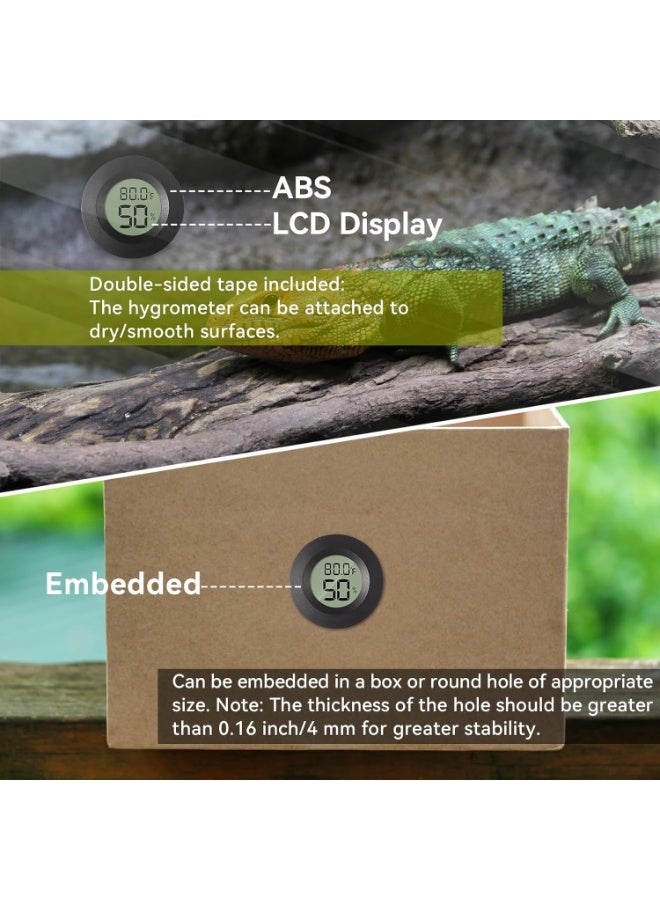 Y&D 3-Pack Mini Hygrometer & Thermometer, Indoor Outdoor Digital Humidity Meter Gauge Temperature, ℉/℃, for Home, Office, Reptile, Car, Greenhouse, Lab, Terrarium,  Black - Image 5