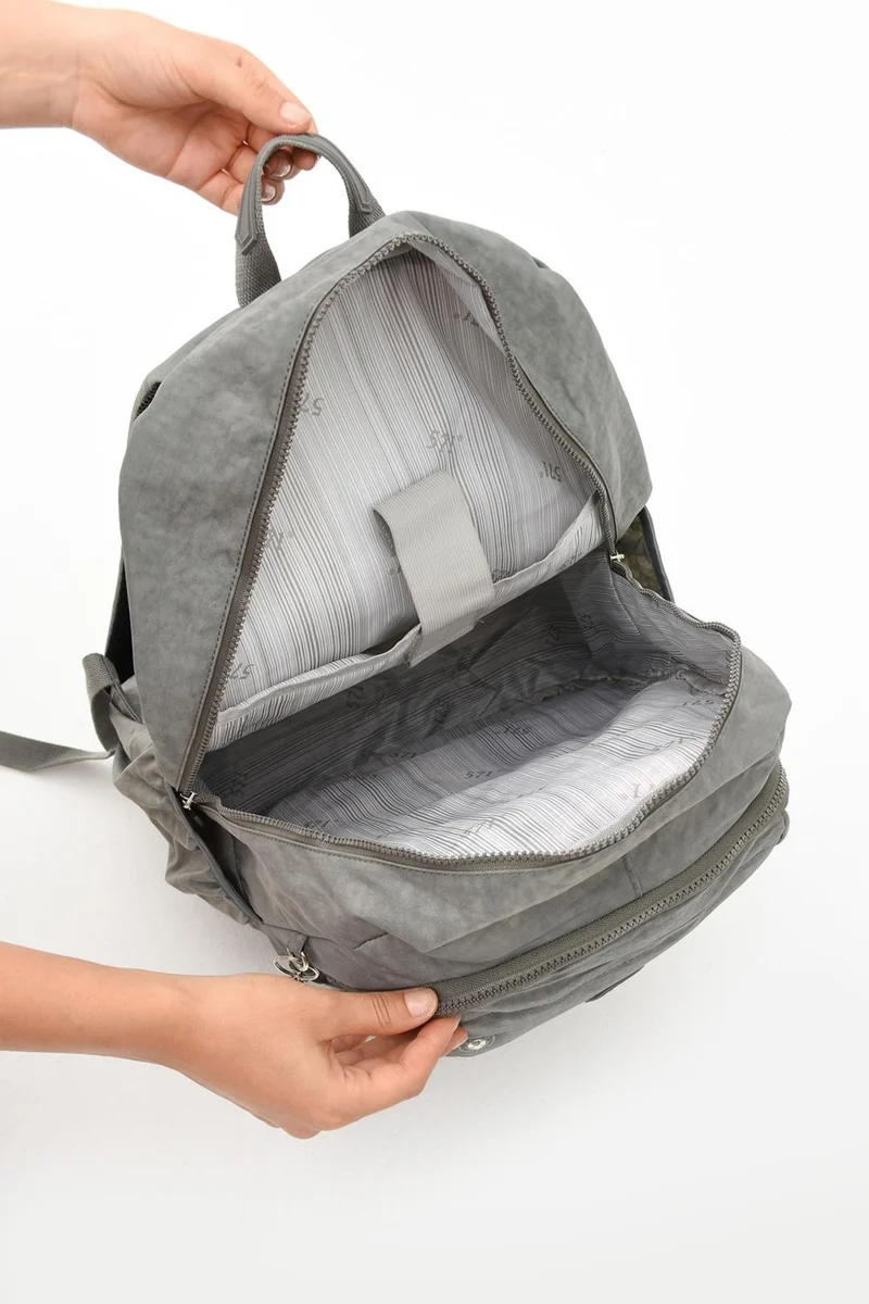 Duomino Crinkle Waterproof Large Size Gray Clinkir Backpack/laptop Travel School Bag 15.6 High School