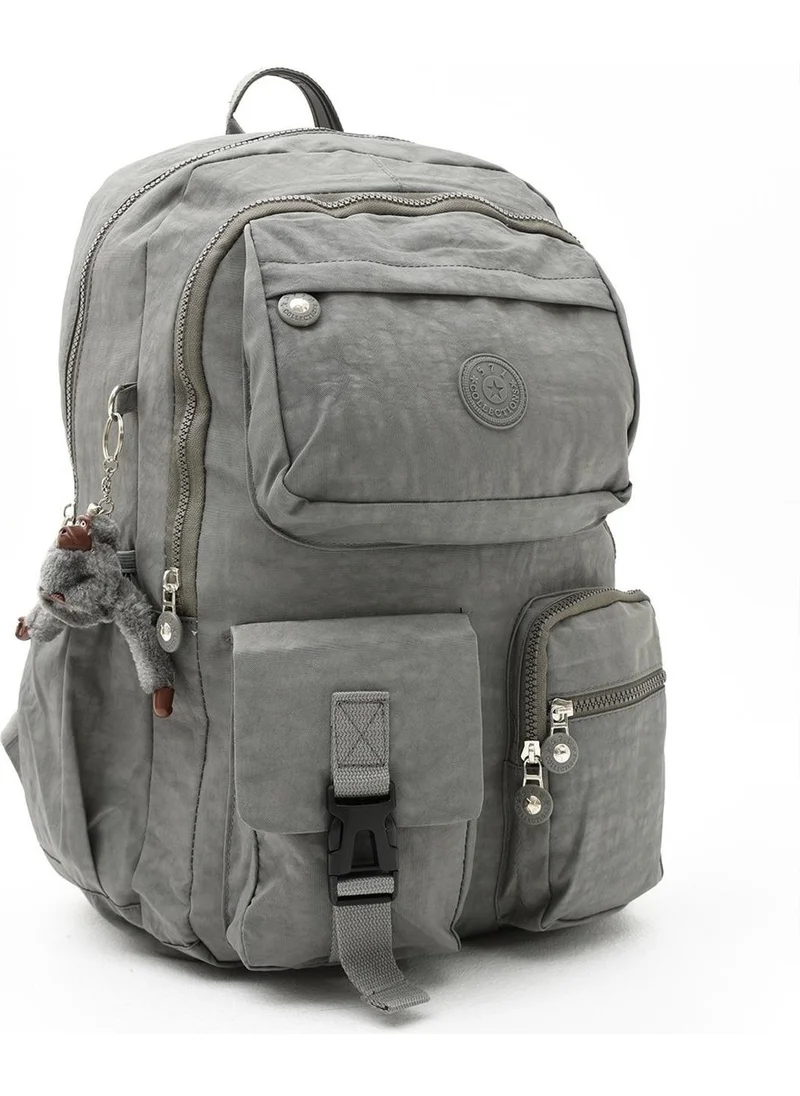 Duomino Crinkle Waterproof Large Size Gray Clinkir Backpack/laptop Travel School Bag 15.6 High School