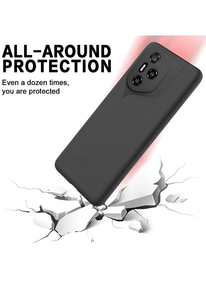 Wtech Honor 300 Pro 5G 2024 Premium Soft Liquid Silicone Case Cover - Black - Image 4