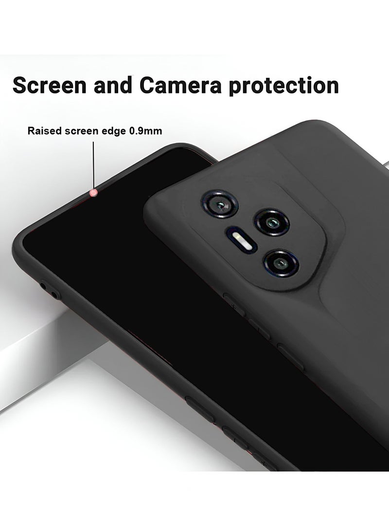 Wtech Honor 300 Pro 5G 2024 Premium Soft Liquid Silicone Case Cover - Black - Image 3