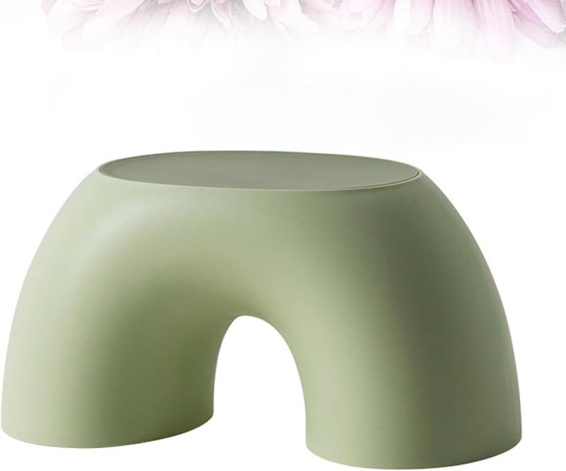 Small Green Non-Slip Low Stool, Comfortable Annular Step Stool for Home and Bathroom Use - Image 4