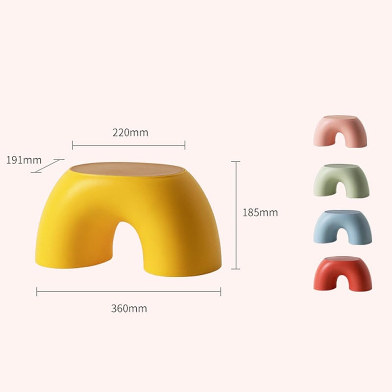 Small Green Non-Slip Low Stool, Comfortable Annular Step Stool for Home and Bathroom Use - Image 3