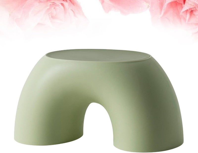 Small Green Non-Slip Low Stool, Comfortable Annular Step Stool for Home and Bathroom Use - Image 5