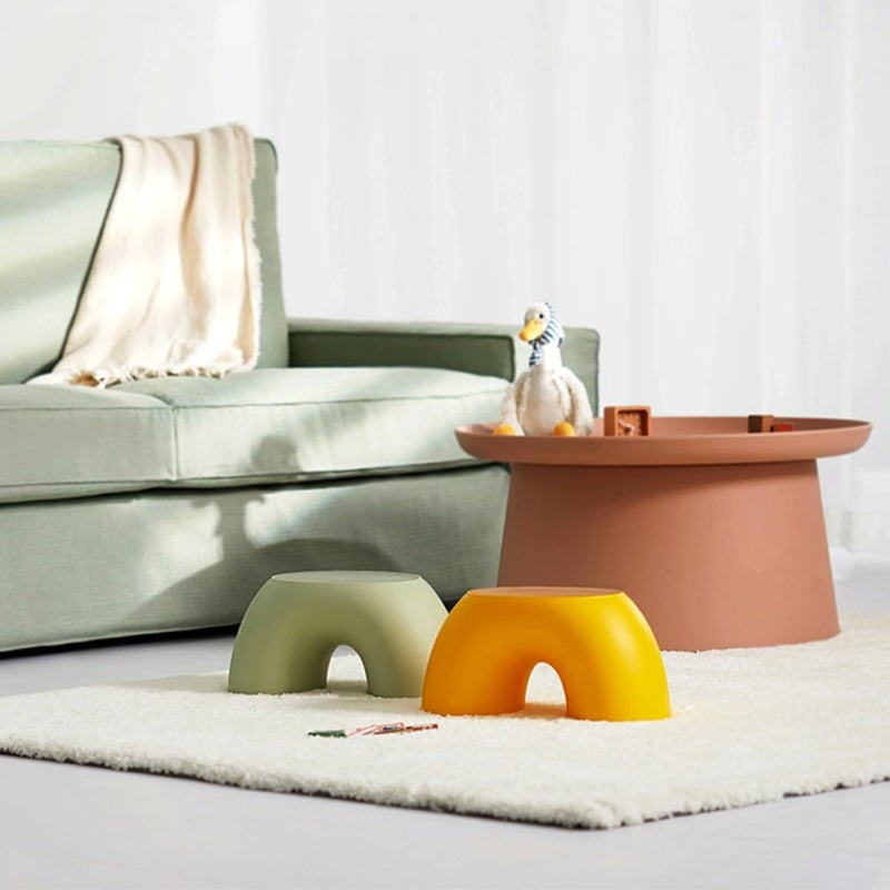 Small Green Non-Slip Low Stool, Comfortable Annular Step Stool for Home and Bathroom Use - Image 2