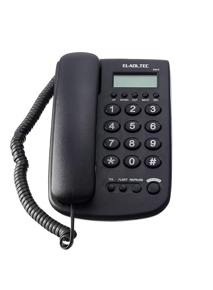 El-Adl.Tec 924C Ground Phone Wired Of Fair - Black - Image 2