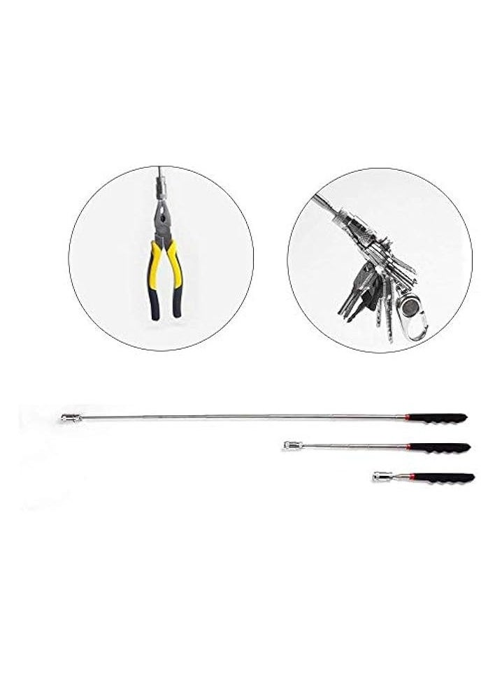 PROMASS MAgnetic Pick-up tool RetrievAl tool Telescoping StAinless Steel with LED Light, Extended Length 31inch, Perfect for Quick Finding of MetAl Items At Home, GArAge, YArd And Office  - Image 3
