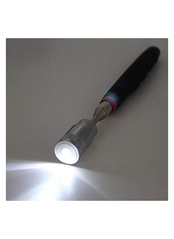 PROMASS MAgnetic Pick-up tool RetrievAl tool Telescoping StAinless Steel with LED Light, Extended Length 31inch, Perfect for Quick Finding of MetAl Items At Home, GArAge, YArd And Office  - Image 4