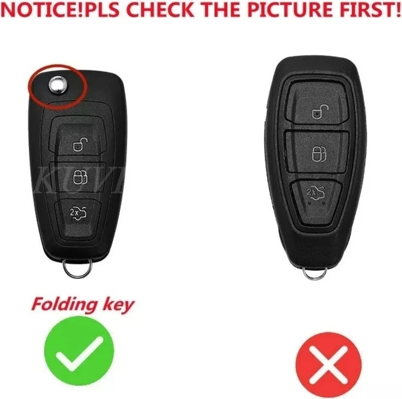 اي سي شوب Weal World Ford Focus Fiesta Tourneo Courier Kuga C-Max Transit Ecosport Mondeo Compatible Car Key Case