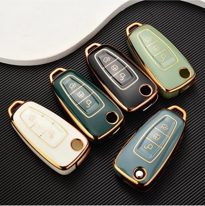 اي سي شوب Weal World Ford Focus Fiesta Tourneo Courier Kuga C-Max Transit Ecosport Mondeo Compatible Car Key Case
