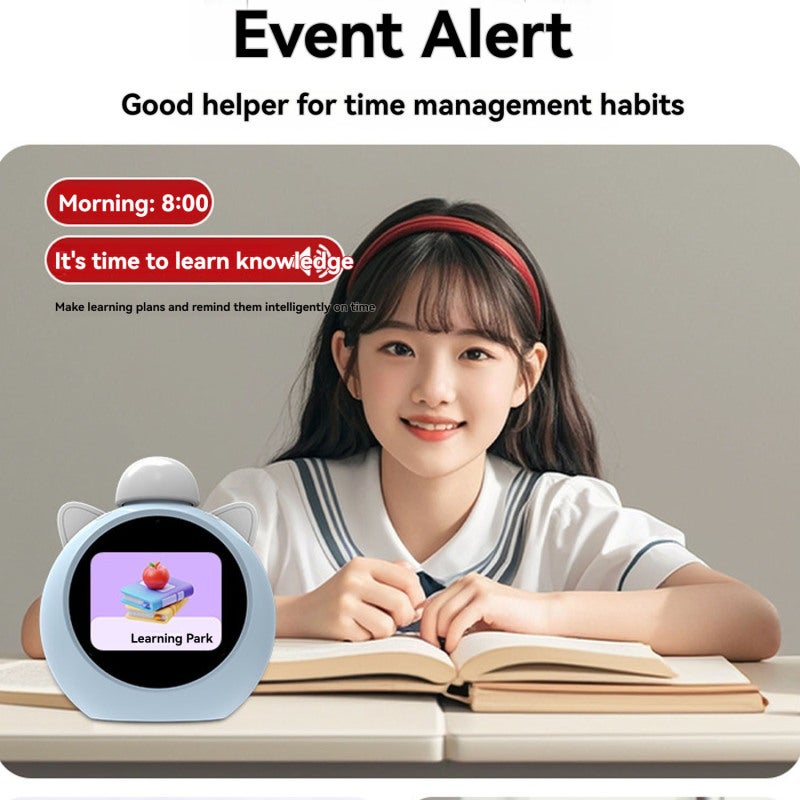 Smart Alarm Clock 2.8-Inch HD Screen Voice Control Knob - Smart Parent Assistant Weekly Timetable Reminders AI Learning Machine for Kids Early Education Daily Home Use - Image 2