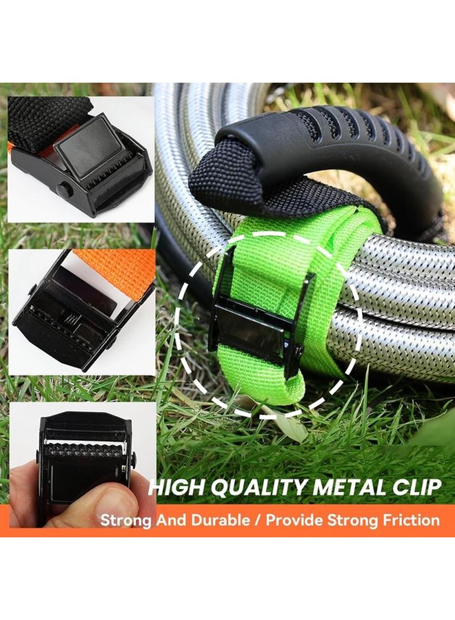 Orange Heavy Duty Organizer Storage Strap with Handle for Cables Ropes Hoses - Image 4