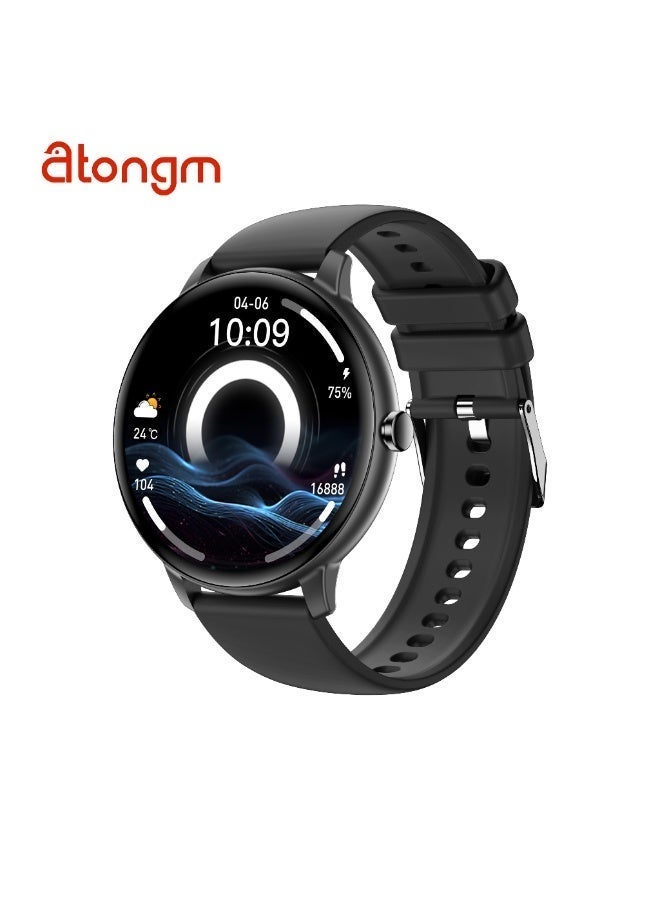 أتون جم ساعة atongm Mate 12 الذكية، مقاومة للماء IP68، شاشة 1.39 بوصة، بحث صوتي، قياس معدل ضربات القلب، قياس مستوى الأكسجين في الدم، دعم أوضاع رياضية متعددة - Image 3
