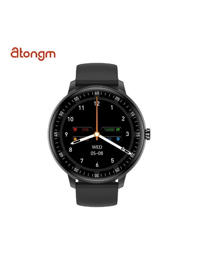 أتون جم ساعة atongm Mate 12 الذكية، مقاومة للماء IP68، شاشة 1.39 بوصة، بحث صوتي، قياس معدل ضربات القلب، قياس مستوى الأكسجين في الدم، دعم أوضاع رياضية متعددة - Image 2