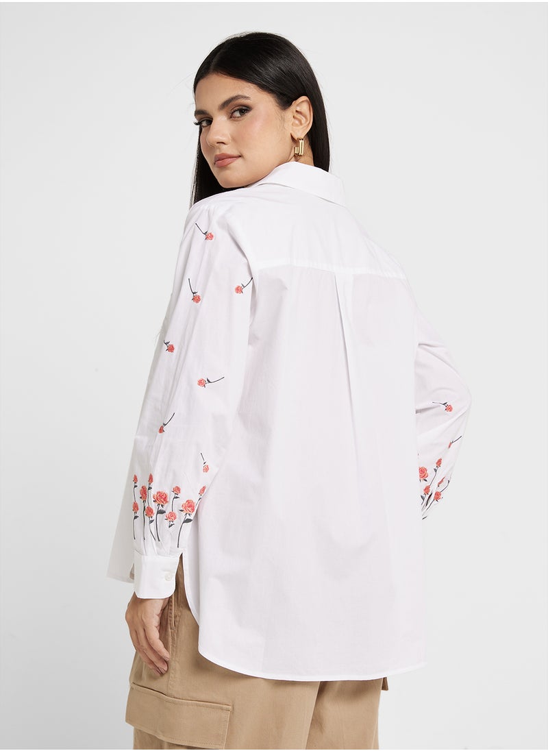 French Connection - RHODES EMBROIDERED SHIRT - Image 1