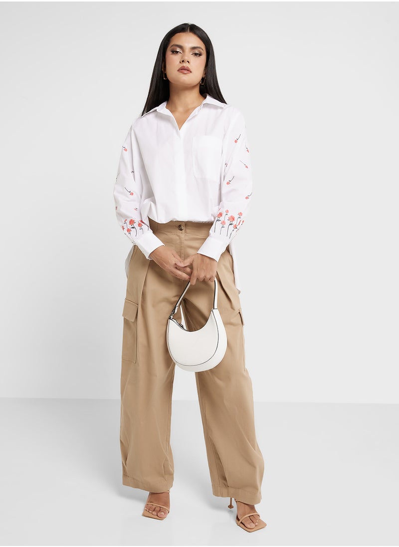 French Connection - RHODES EMBROIDERED SHIRT - Image 1