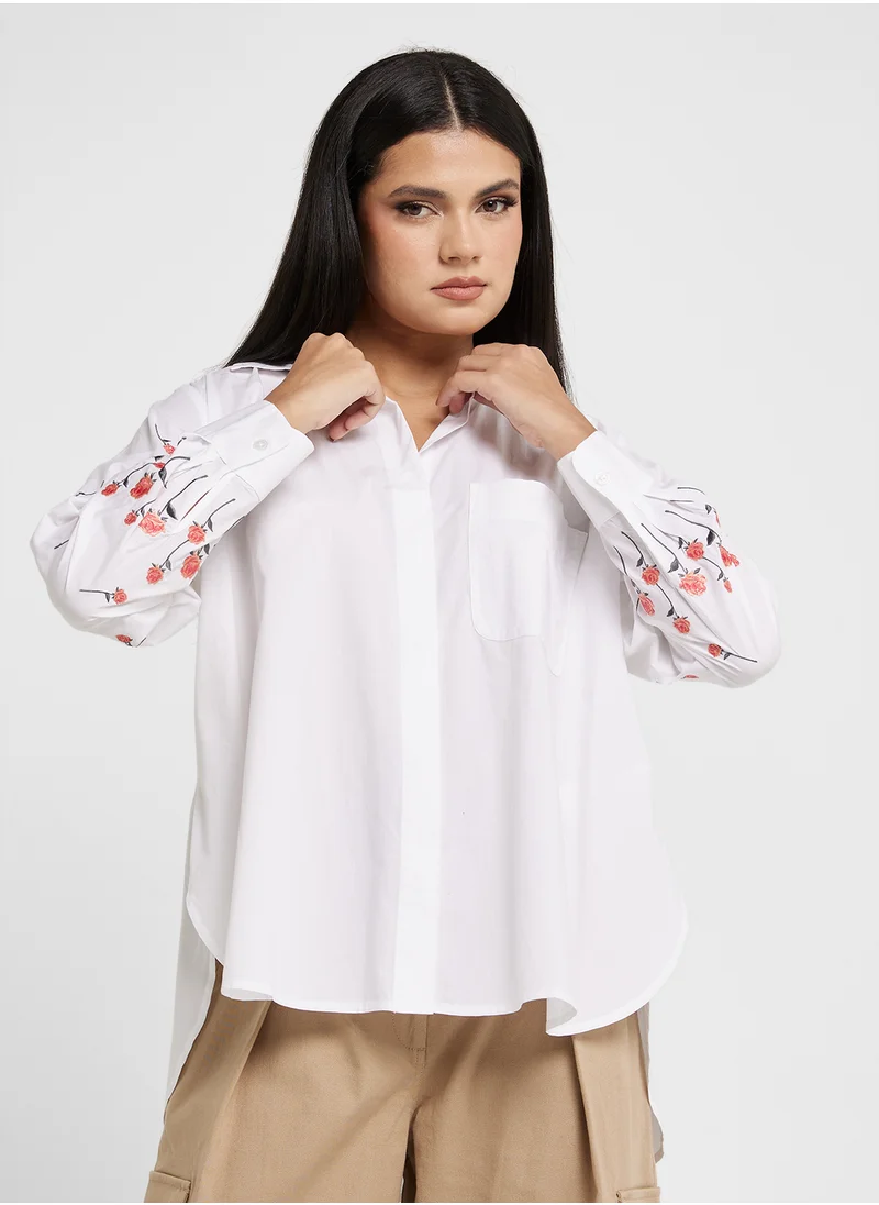 French Connection RHODES EMBROIDERED SHIRT