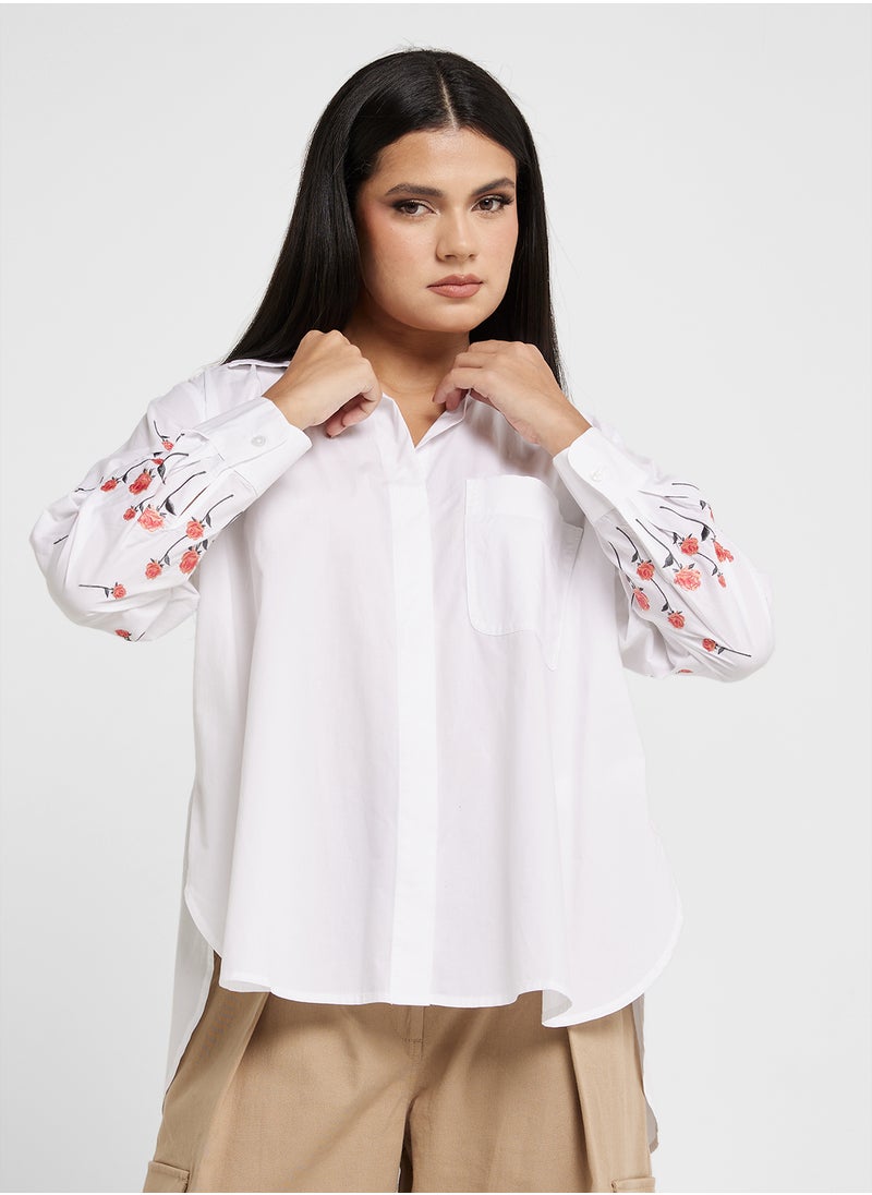 French Connection - RHODES EMBROIDERED SHIRT - Image 1