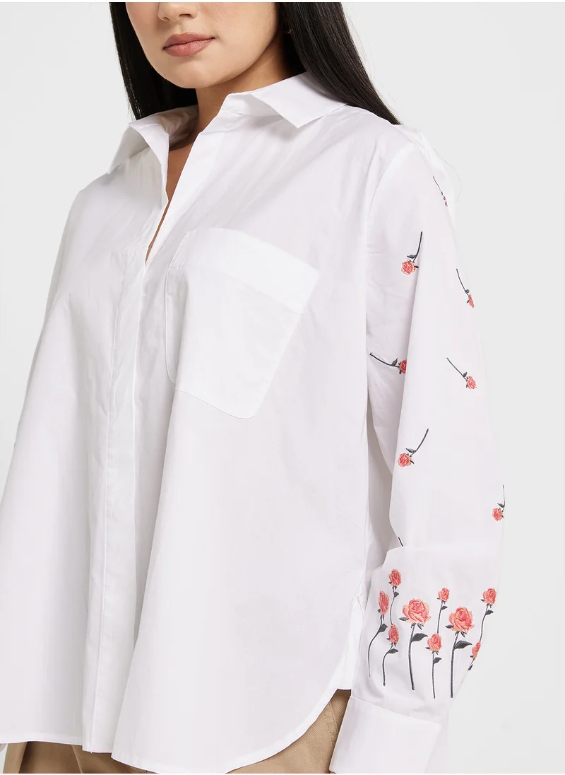 فرنش كونكشن RHODES EMBROIDERED SHIRT