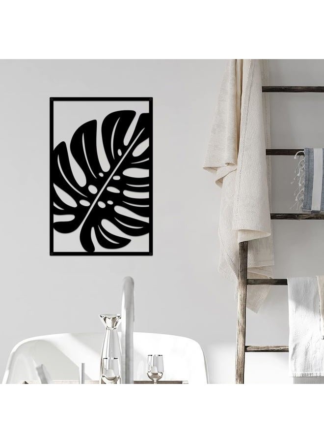 Resama 3 Pcs Boho Metal Wall Art Decor Leaf Sign Wall Vintage Tropical Plant Wall Rustic Palm Leaf Metal Wall Sculpture for Living room Bathroom Bedroom Office - Image 5