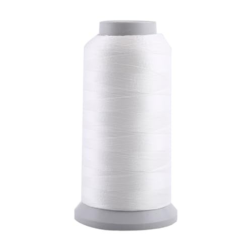 Hztyyier Luminous Sewing Thread Polyester in The Dark Machine Hand Embroidery Sewing Thread (3000-White) - Image 1