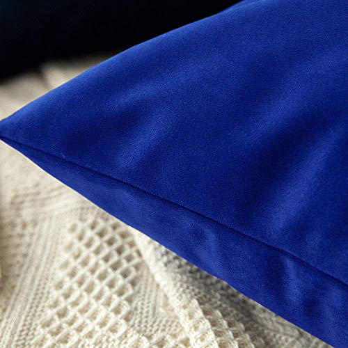 Khooti Velvet Cushion Cover, 18x18 | Royal Blue | Pack of 5 | Solid Plain Soft & Smooth, Decorative Cushion Covers for Living Room, Bedroom, Couches, Chairs, Sofas, Beds & Home Decor - Image 2