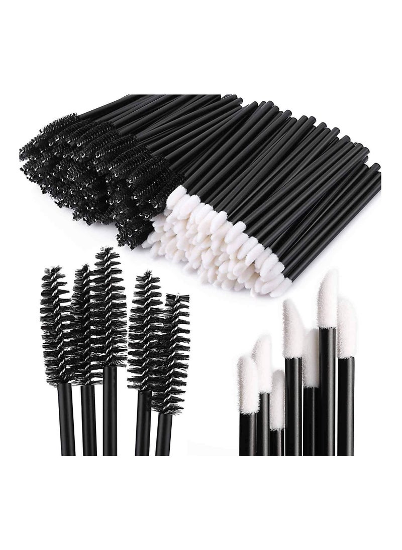 ORiTi - ORiTi 100 Disposable Mascara Wand Spoolies and Lip Brushes, Lipstick Lipgloss Applicator for Eyebrow Eyelash Extension Makeup Kits - Image 1