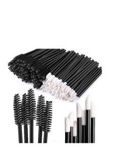 ORiTi ORiTi 100 Disposable Mascara Wand Spoolies and Lip Brushes, Lipstick Lipgloss Applicator for Eyebrow Eyelash Extension Makeup Kits  - Image 2