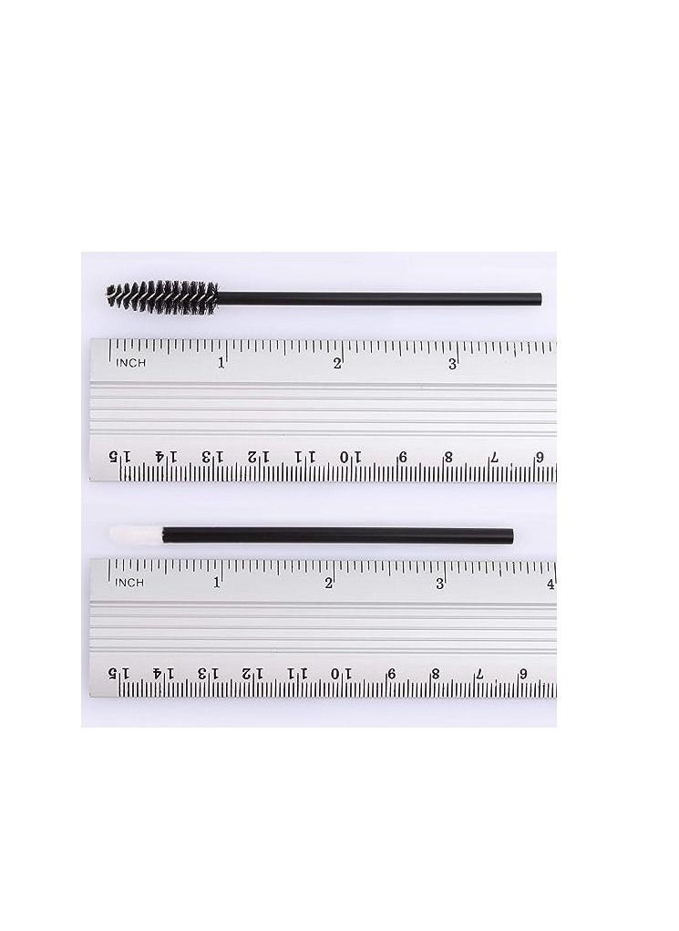 ORiTi - ORiTi 100 Disposable Mascara Wand Spoolies and Lip Brushes, Lipstick Lipgloss Applicator for Eyebrow Eyelash Extension Makeup Kits - Image 1