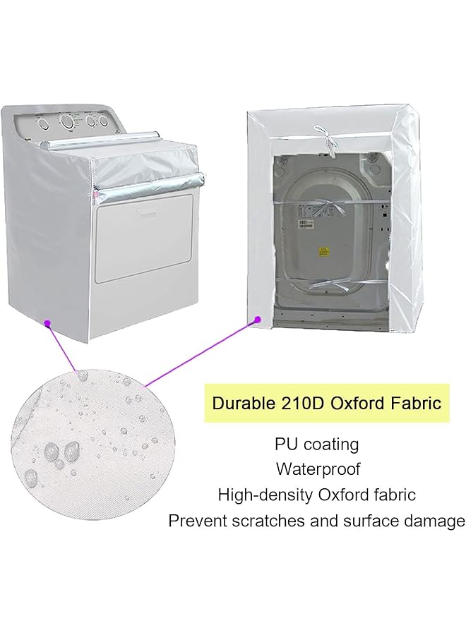 erorex Washer And Dryer Covers Top Load Washing Machine Cover Laundry Dryer Protect Cover Dustproof Waterproof Zipper Design For Easy Use Fit For Most Front Loading Machine - Image 5