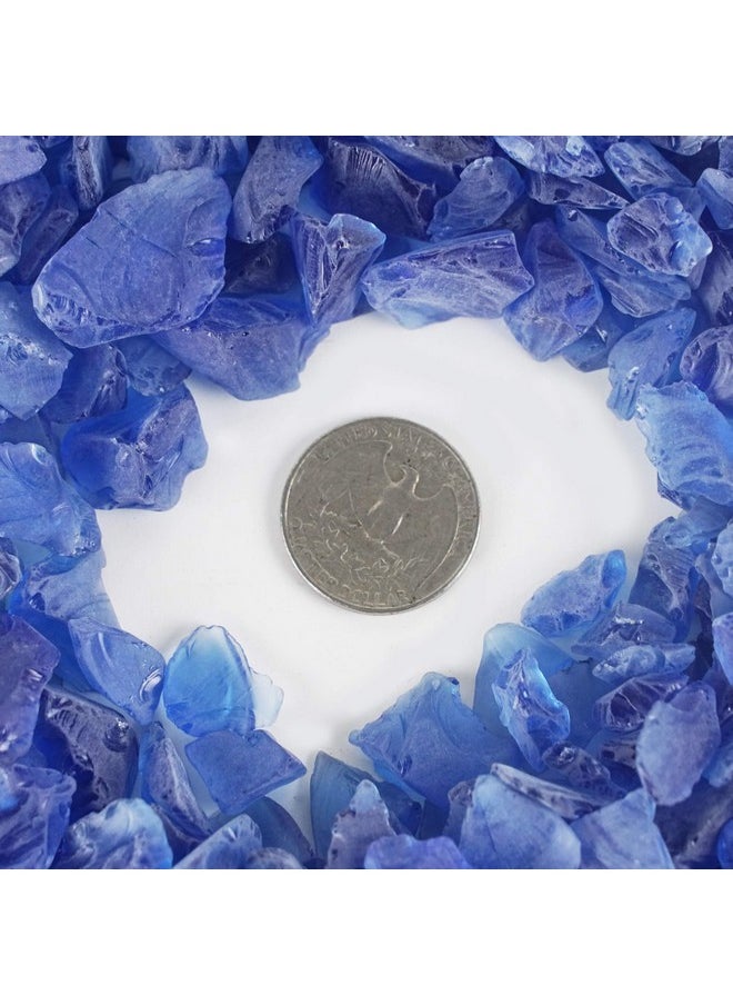 CYS EXCEL Frosted Cobalt Blue Sea Glass (4 Lbs, Approx. 6 Cups) | Multiple Color Choices Crushed Glass Vase Filler | Aquarium Nautical Decor For Art Crafts  - Image 3