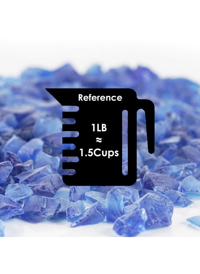 CYS EXCEL Frosted Cobalt Blue Sea Glass (4 Lbs, Approx. 6 Cups) | Multiple Color Choices Crushed Glass Vase Filler | Aquarium Nautical Decor For Art Crafts  - Image 2