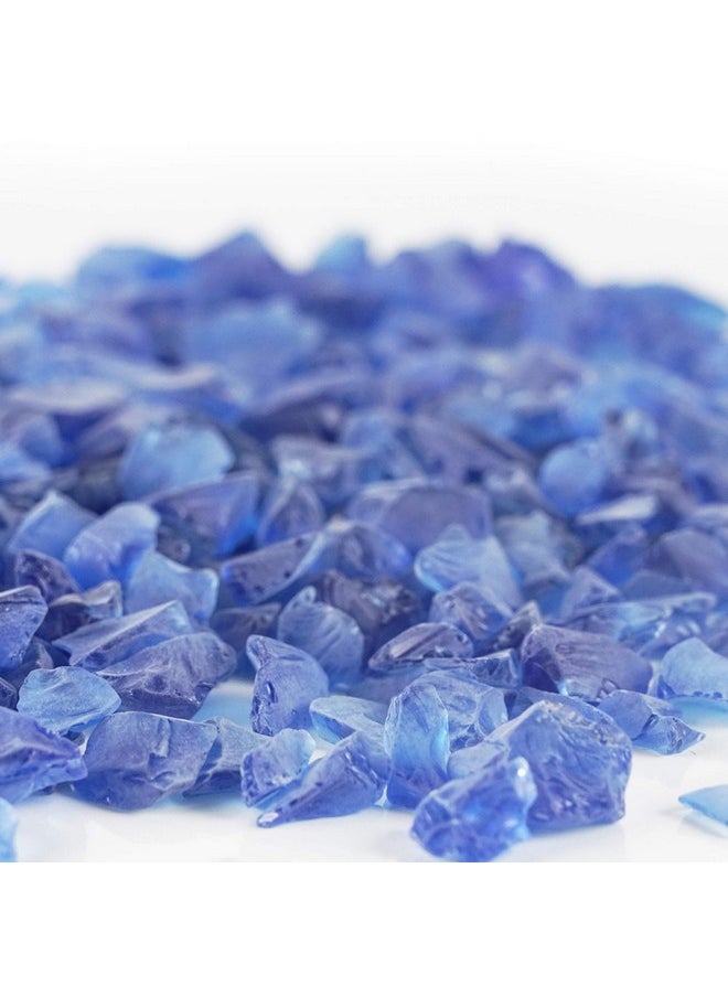 CYS EXCEL Frosted Cobalt Blue Sea Glass (4 Lbs, Approx. 6 Cups) | Multiple Color Choices Crushed Glass Vase Filler | Aquarium Nautical Decor For Art Crafts  - Image 4
