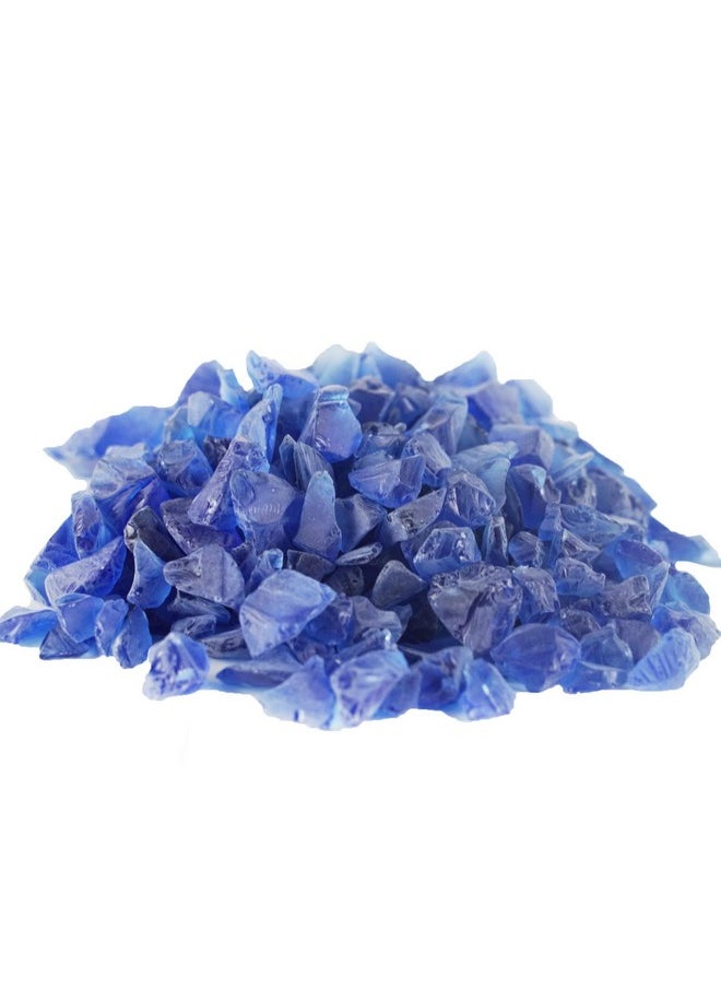 CYS EXCEL Frosted Cobalt Blue Sea Glass (4 Lbs, Approx. 6 Cups) | Multiple Color Choices Crushed Glass Vase Filler | Aquarium Nautical Decor For Art Crafts  - Image 1