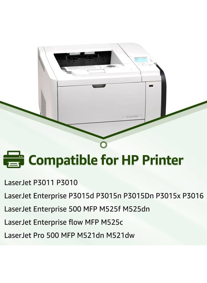 Greencycle Remanufactured Toner Cartridge Compatible for HP 55X CE255X 55A Used in Laserjet P3015 P3015dn P3015x Pro 500 MFP M521dn M521dw M521 M525 Printer (Black, 1-Pack) - Image 2